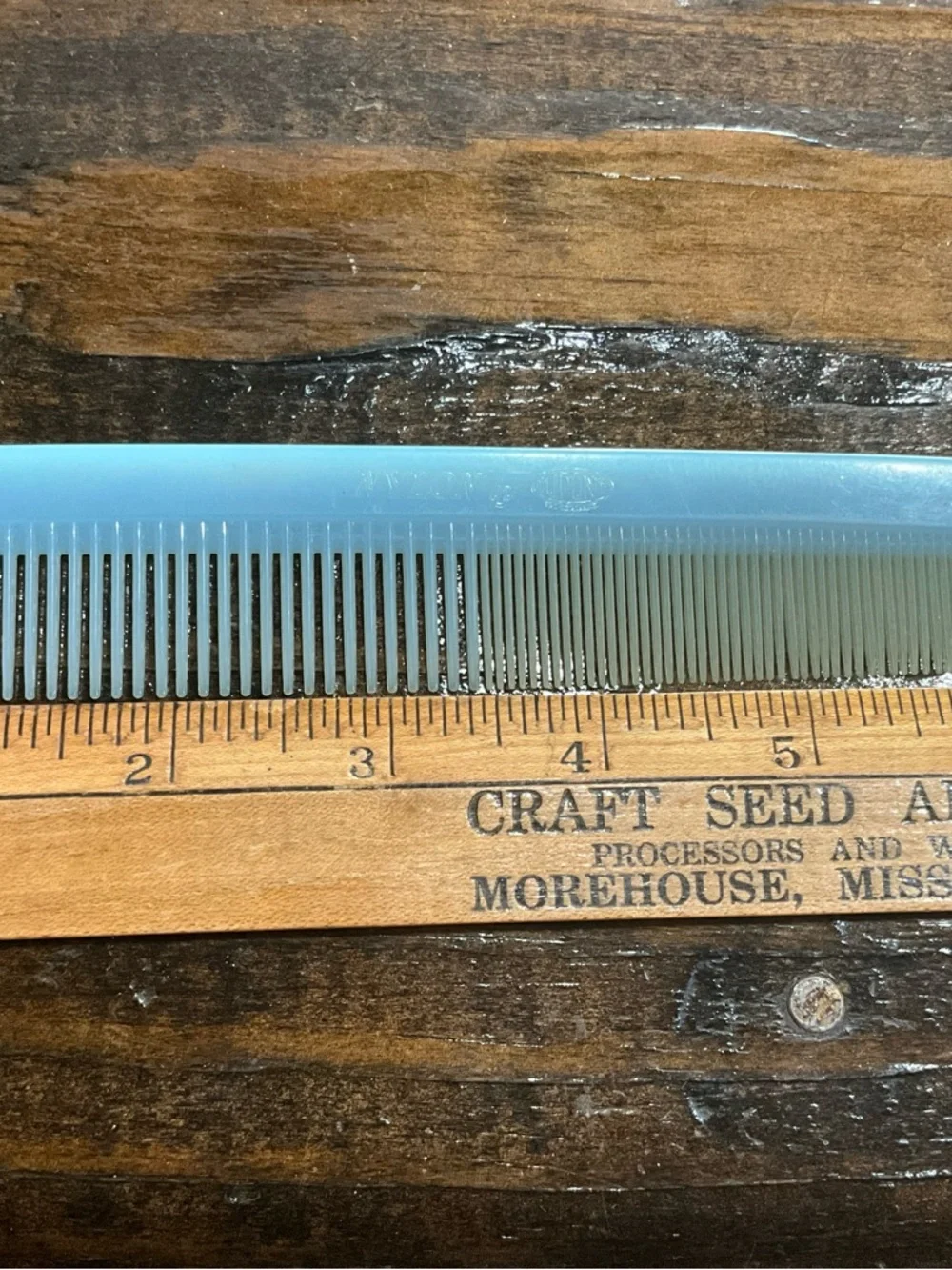 Vintage Light Blue Plastic Comb Nylon by DuPont MCM